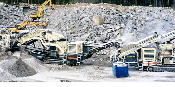 كسارة Metso المتنقلة