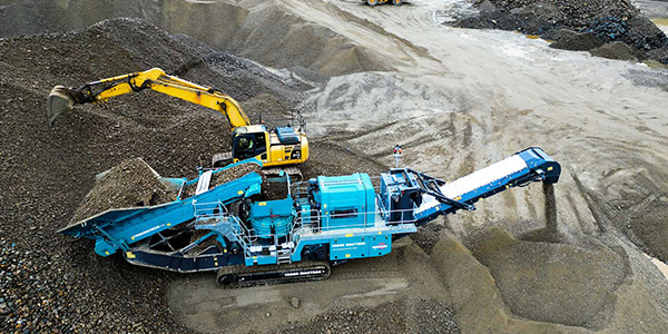 كسارة Terex المتنقلة